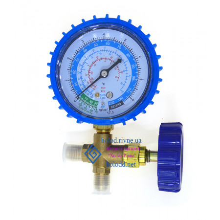 Манометр колектор одновентильний  G-466-A (R22, 12, 502, 134) з краном