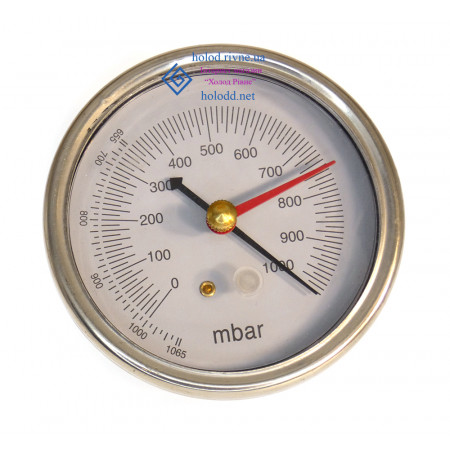 Манометр VALUE 310500301 (мановакууометр діаметр 75 мм, нержав. 2 стрілки, під`єднання ззаду)